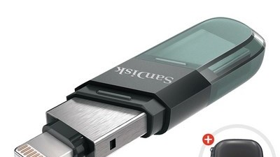 [아이폰 외장하드] 인기 폭발 샌디스크 USB 메모리 iXpand Flip 8핀 OTG 3.0 / USB 보관 케이스