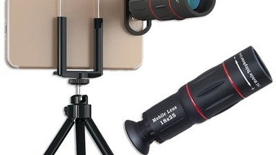 [아이폰 줌렌즈] 저렴한 가격 스마트폰 휴대폰 고화질 망원렌즈 + 삼각대 세트 EPL-18X 콘서트장 경기장 망원카메라 FDC휴대용 18x 고배율망원경 단망경 HD망원렌즈