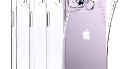 [아이폰14 플러스 케이스] 인기 폭발 아이엔조이 슬림 카메라 보호 젤리 투명 케이스 4개