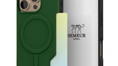 [아이폰14프로 맥세이프 케이스 카드지갑] 인기 폭발 스메르 비비드 글로우 맥세이프 카드 2장 수납 휴대폰 케이스