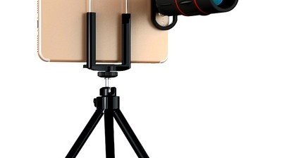 [아이폰용 확대렌즈] 착용하면 멋진 에이펙셀 18X 휴대폰 망원렌즈 + 삼각대 세트